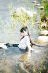 [新姬上線][會員][圖包][CosPlay]蘿莉嫩妹@超級美穴@落落Raku之閃光少女~Shining Days~ 戶外露出的學妹 密穴粉嫩 香甜可口 硬得哥哥停不下來